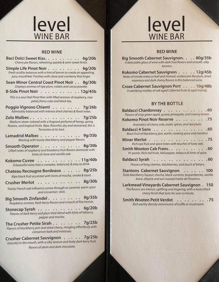 Level Wine Bar - Spearfish, SD